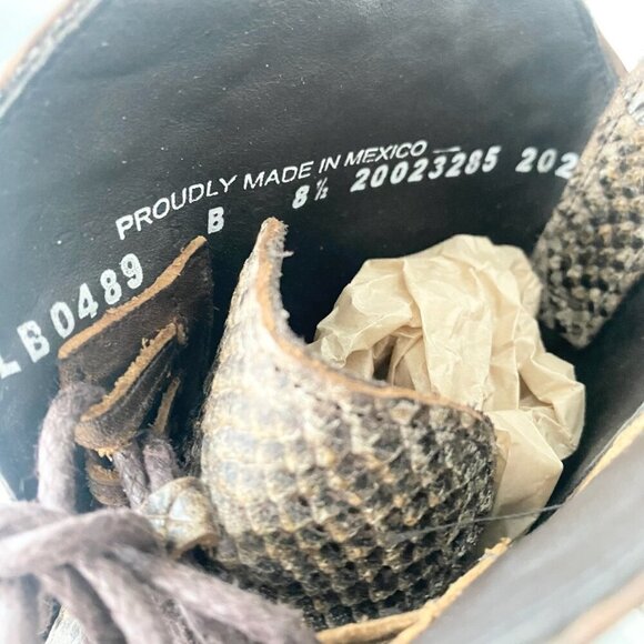 Lane SHOWDOWN Womens Cowboy Boots 8.5 Brown Short Western Cowgirl Lace-up Bootie - Picture 9 of 11